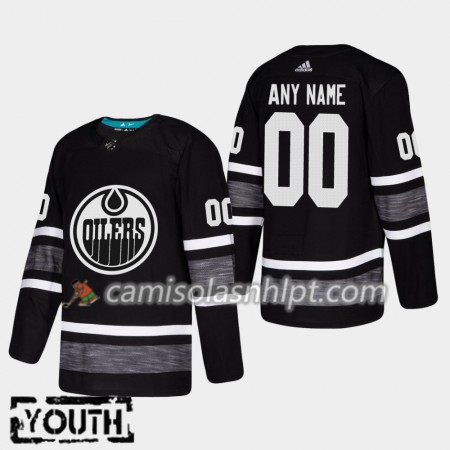 Camisola Edmonton Oilers Personalizado 2019 All-Star Adidas Preto Authentic - Criança